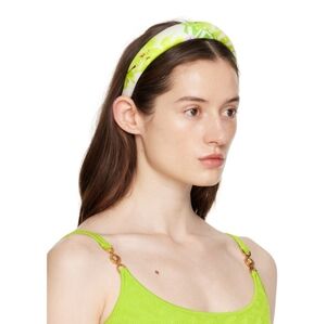 VERSACEWhite & Green Padded Headband